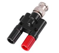 SHUAIGUO Adattatore Tazza Banana 4 Mm Bnc 4 Mm Professionale, Accessorio per Oscilloscopio Compatto, Bnc Maschio a Terminali a Doppio, Facile Connessione per il Segnale Chiaro, Test Versatile