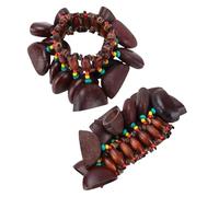 SHUAIGUO Bracciale con Guscio di Noce a Sonaglio con Semi Africani Shaker per Strumenti Musicali Risonanza Naturale per il Relax