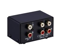 SHUAIGUO Commutatore audio RCA 2 in 1 Out/1 in 2 Out A/B Switch Stereo Audio Splitter Box senza distorsione Jack RCA per il passaggio tra altoparlanti del computer e cuffie