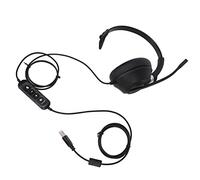 SHUAIGUO Comode Cuffie Mono con Microfono ENC e Controllo del Volume Regolabile per Uso di Telemarketing Cuffie USB Nere a Lato Singolo