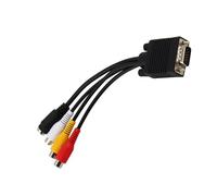 SHUAIGUO Convertitore AV VGA SVGA a S-Video 3, Cavo Essenziale per Laptop e Desktop da Visualizzare Sulla TV, Compatto Ed Efficace