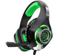 SHUAIGUO Cuffie da Gioco Cablate con Cancellazione del Rumore, Focus Sul | Effetti RGB, connettività universale, cuscinetti auricolari traspiranti, progettati per i giocatori