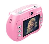 SHUAIGUO Fotocamera a Stampa Istantanea per Bambini 1080P, Videocamera Digitale a 2 Obiettivi per Ragazzi e Ragazze con Carta e Penna Colorata, Libera la creatività dei Bambini Dai 3 Anni in su (Rosa)