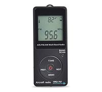 SHUAIGUO HRD-767 FM/AM/AIR Radio multibanda Banda radio Ricevitore radio Display LCD nero illuminato Pulsante di blocco con cuffia Custodia per cordino