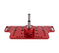 SHUAIGUO Jig a Cerniera a Perno 2 in 1 Scaffale - Tutto lo Strumento Hardware dell'armadio in Metallo con 7 Bit per il Posizionamento del Foro della Cerniera della Porta - Perforazione Accurata,