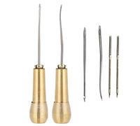 SHUAIGUO Kit per la Riparazione di Scarpe in Pelle AWL Manico in Rame, Strumento di Cucitura a Mano Multi-needle per Tela, Borse e Mestiere Pelle