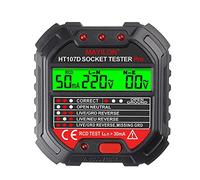 SHUAIGUO MAYILON Tester per prese di tensione Display 6 tipi di indicatori luminosi 90~250 V Tester per prese di fase Rilevatore di perdite di polarità Strumenti di rilevamento utilità