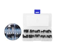 SHUAIGUO Set di Kit di Assortimento Transistor, 60pcs 10 Valori, Semiconduttori Alta qualità per Amplificazione a Banda Larga, Scatola Stoccaggio Organizzata, Essenziale per l'elettronica