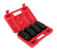 SHUAIGUO Set di Socket a Impatto a Impatto Profondo del Dado Azionario, 30 Mm, 32 Mm, 34, 36 - Acciaio Vanadio Cromatico Extra Lungo per Trazione Ruota Anteriore/posteriore - Impedisce lo