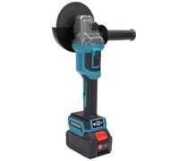 SHUAIGUO Smerigliatrice Angolare a Batteria 125 Mm, Smerigliatrice, Motore Brushless, 9000 Giri/min, Multifunzione per Progetti Fai Te con 3 di Dischi (Spina UE 100-240 V)