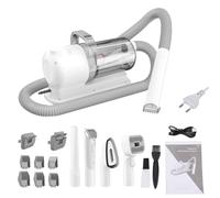 SHUAIGUO Strumento per Toelettatura Animali Domestici a Basso Rumore Tagliacapelli 5 in 1 con Pettini Regolabili per Cani gatti; Pettine la Depilazione Adatto Agli Animali Domestici (Spina europea