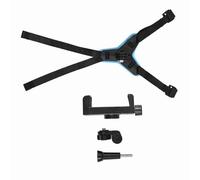 SHUAIGUO Supporto per Casco per Action Camera con Clip Telefono, Cinghie Elastiche a Doppio Strato, Cuscino in Silicone Antiscivolo, Compatibile con, Caschi da Moto