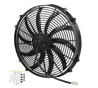 SHUAIGUO Ventile del Radiatore Elettrico Nero 16 Pollici, 10 Pale 120W 2250 Giri/Min Motore Reversibile per Auto, Camion, Modifica AC RV e Dissipazione del Calore