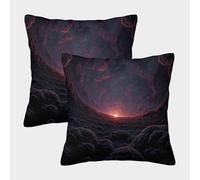 SHUAIOIN Nuvole cosmiche Federa Per Cuscino Set Di 2 Per La Zona Giochi Bambini Nebulosa Copricuscino Adatto Per L'uso Esterno Copricuscino 50x50cm