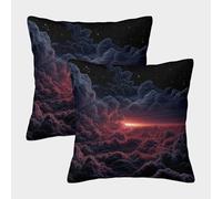 SHUAIOIN Nuvole cosmiche Federa Per Cuscino Set Di 2 Per La Zona Giochi Bambini Nebulosa Copricuscino Adatto Per L'uso Esterno Copricuscino 50x50cm