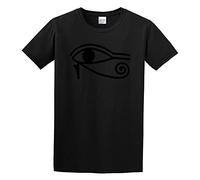 SHUANG YUE Eye of Ra I Sign Horusauge Horus Auge Falcon Sun God Sonnengott O Neck Men T-Shirt T-Shirt Black L