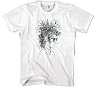 SHUANG YUE Men's John Cooper Clarke T-Shirt Drawstring Half Sleeve Cool Soft Grinding Large Size T-Shirt White XL