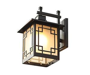 SHUANGZ Applique da Parete Impermeabile Lampada da Parete per Patio Lanterna Industriale da Parete per Esterni Paralume per Portico Architettonico Elencato per Ingresso, Facciata Anteriore