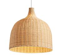 SHUANGZ Lampada A Sospensione Moderna A Cestino in Rattan Intrecciato A Mano, Lampadario in Vimini di bambù Paralume dal Design Costiero Unico Lampada A Sospensione in Vimini Fai-da-Te,