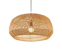 SHUANGZ Lampada A Sospensione Moderna In Bambù Naturale Da 20,8" Per Illuminazione Della Sala Da Pranzo, Lampade A Sospensione Rustiche In Stile Fattoria Con Altezza Regolabile