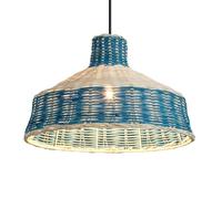 SHUANGZ Lampada A Sospensione Unica, Realizzata A Mano, Moderna, Con Paralume In Vimini, Stile Rustico Da Fattoria, Ideale Per Isola Cucina, Tavolo Da Pranzo E Soffitto.