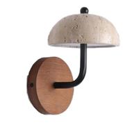 SHUANGZ Lampada Da Comodino In Pietra Naturale,Lampada Da Parete Con Base In Legno,Lampada Da Lettura Per Camera Da Letto,Applique Decorative In Stile Nordico Semplice,Applique Con Cablaggio