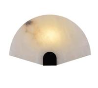 SHUANGZ Lampada Da Parete A LED Dal Design Semplice A Forma Di Ventaglio,Lampada Da Parete In Marmo Naturale,Stile Moderno Giapponese Wabi Sabi,Lampada Da Parete Decorativa