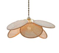 SHUANGZ Lampadario In Rattan Del Sud-est Asiatico Lampade A Sospensione In Stile Boho Intrecciato Paralume In Bambù Intrecciato Apparecchio Di Illuminazione Costiera, Luci Decorative