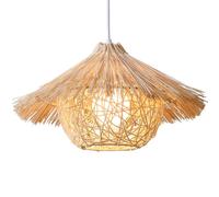 SHUANGZ Lampadario In Vimini Da 15,7'' Stile Rustico, Lampadario A Sospensione Boho