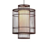 SHUANGZ Lampade A Sospensione Artistiche Multistrato Effetto Pergamena E Bambù Per Soggiorno, Lampadario Moderno In Legno, Lampade A Sospensione In Stile Boho/farmhouse Per Isola Cucina