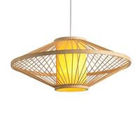 SHUANGZ Lampade A Sospensione Ovali In Vimini, Lampade In Stile Zen Casa Tè, Lanterne Soffitto Con Paralume In Finta Pergamena, Lampada In Vimini Naturale Stile Costiero Per Sala Pranzo