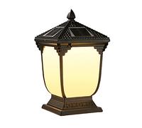 SHUANGZ Lampade Solari in Ghisa Di Alluminio per Giardino Esterno, Colonna Impermeabile, Apparecchio Di Palo Solare