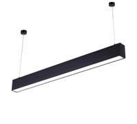 SHUANGZ Moderna Lampada A Sospensione A LED Da Soffitto 6000k 1 Luce Integrata, Finitura Nera, Montaggio A Soffitto Luce Bianca Fredda, Altezza Regolabile, Lampada A Lineare Per