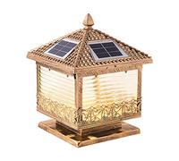 SHUANGZ Solare Esterno Luce Cappuccio Palo Alluminio Pressofuso Post Apparecchio Lampada Da Colonna Esterna per Recinzione Quadrata per Palo Palo Paesaggio