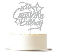 ShuanQ Decorazione per torta con scritta "Big Capricorn Energy", con scritta "Capricorn", per feste di compleanno, baby shower, feste, feste a tema costellazioni, stecchini per torte di compleanno,