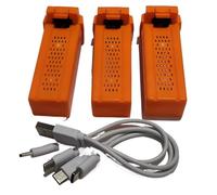 SHUAPOZ per 3 Pezzi S156 RC Drone .7V 1800mAh per Batteria con Linea di Ricarica USB 4 in 1 Parti di Ricambio