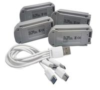 SHUAPOZ per 4 batterie da 3,7 V 1800 mAh con Ricarica USB 1to4 per Mini Drone D16 a Quattro Assi Parti di Ricambio