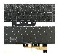 SHUAPOZ Tastiera statunitense per MSI per Modern 14 B11MOU MS-14D3 1562 per Stealth 15M A11SEK Summit E15 A11SCST(Black Wihteside)