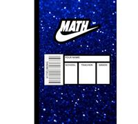 ShuAyb’s Library: “Math” Titled Composition Book (Blue Glitter): Hudain Muhammad Publishing House