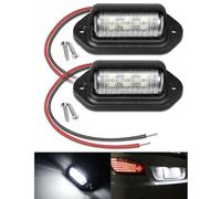 SHUBEIEUMI 2PCS LED Luce della Targa, Luce Targa LED 12V-24V DC Impermeabile, 3W, per Auto, Rimorchi, Camper, Camion, Roulotte-Nero