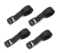 SHUBEIEUMI 4 PCS Cinghie di Fissaggio a Cricchetto, Cinghia di Ancoraggio con Chiusura, Adatto per Moto, Auto, Portabiciclette, 50cm x 2cm Cinghie di Tensione(Nero)