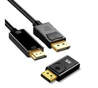 SHUBEIEUMI 4K Cavo DisplayPort a HDMI 1M, 4K Ultra HD Maschio Adattatore Display Port a HDMI, per Laptop, PC, Desktop a HDTV, Monitor, Proiettore, Non-Bidirezionale