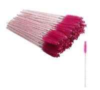 SHUBEIEUMI 50PCS Scovolini Mascara Monouso, Scovolino Monouso Mascara per L'estensione Delle Ciglia, Mini Scovolino Cils, Applicatore Mascara per Trucco(Rosa di Cristallo Rossa)