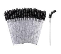SHUBEIEUMI 50PCS Scovolini Mascara Monouso, Scovolino Monouso Mascara per L'estensione Delle Ciglia, Mini Scovolino Cils, Applicatore Mascara per Trucco(Nero Cristallo)