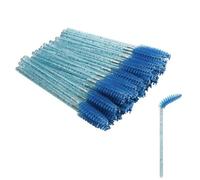 SHUBEIEUMI 50PCS Scovolini Mascara Monouso, Scovolino Monouso Mascara per L'estensione Delle Ciglia, Mini Scovolino Cils, Applicatore Mascara per Trucco(Blu Cristallo)