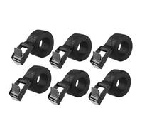 SHUBEIEUMI 6 PCS Cinghie di Fissaggio a Cricchetto, Cinghia di Ancoraggio con Chiusura, Adatto per Moto, Auto, Portabiciclette, 100cm x 2cm Cinghie di Tensione(Nero)