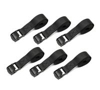 SHUBEIEUMI 6 PCS Cinghie di Fissaggio a Cricchetto, Cinghia di Ancoraggio con Chiusura, Adatto per Moto, Auto, Portabiciclette, 50cm x 2cm Cinghie di Tensione(Nero)