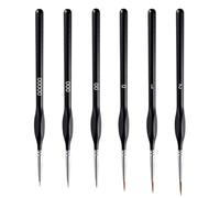 SHUBEIEUMI 6 Pezzi Set di Pennelli per Dettagli Fini, Pennello dell'artista per Acquarello, Modello e a Olio