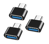 SHUBEIEUMI Adattatore USB C a USB(3 Pezzi), Adattatore OTG USB-C Maschio a USB Femmina, per MacBook PRO 2021 MacBook Air 2020, Samsung Galaxy S9/S8, dell XPS (Nero)