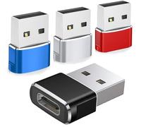 SHUBEIEUMI Adattatore USB C Femmina a USB Maschio 4 Pezzi, Tipo C Femmina A Maschio Connettore Cavo Caricatore per Phone 12 13 14 15 Pro Max, Samsung Galaxy S23 S24 A54 A53